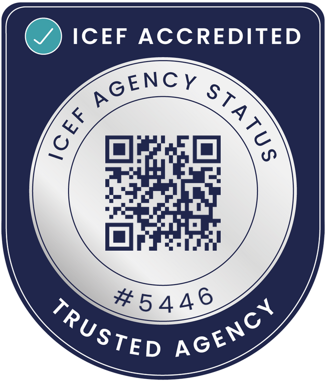 ICEF Accredited badge